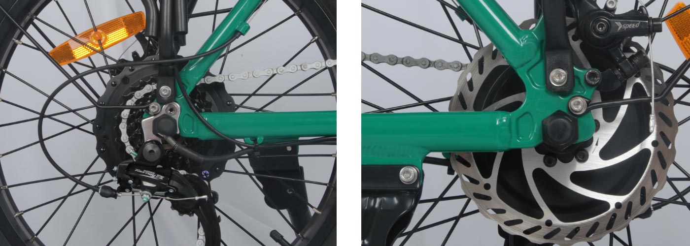 electric folding bicycle with pedal assist system