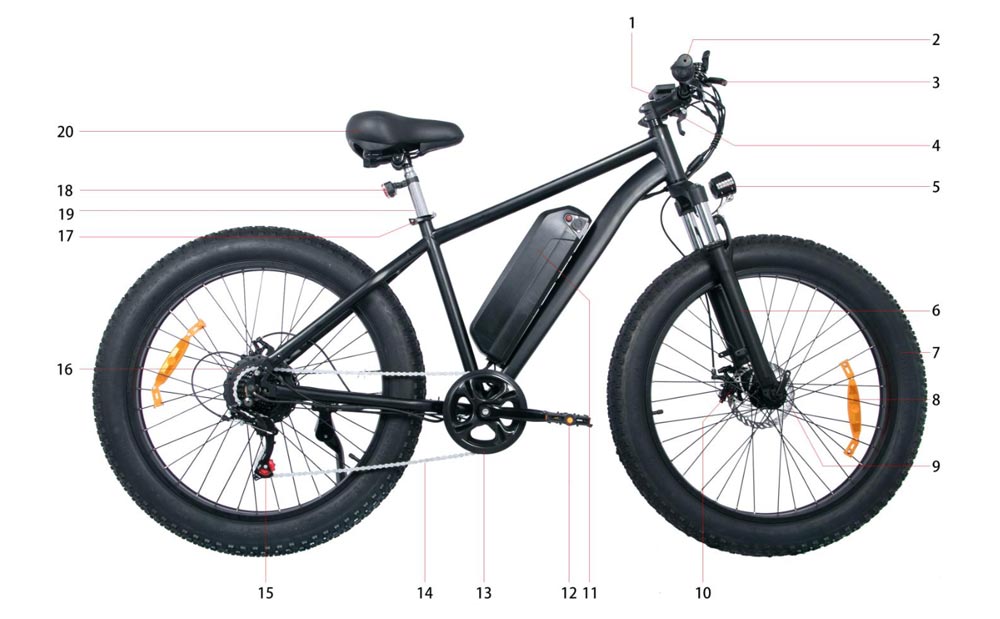 Fat Tire Mountain Ebike OT15