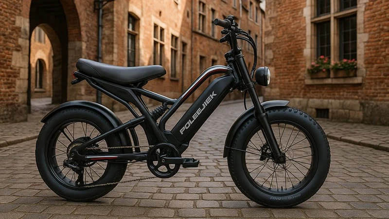 stylish retro fat tire electric bike