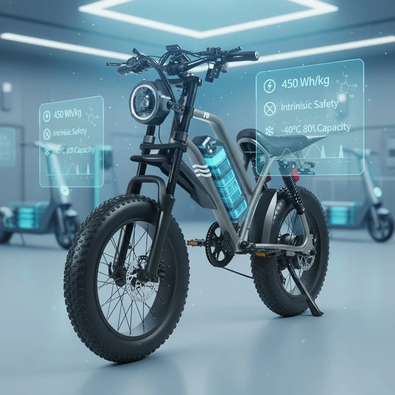 A conceptual image of a solid-state battery for micromobility