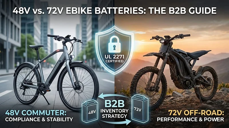 48V vs. 72V Ebike Batteries: The Ultimate B2B Guide to Inventory, Compliance, and Performance