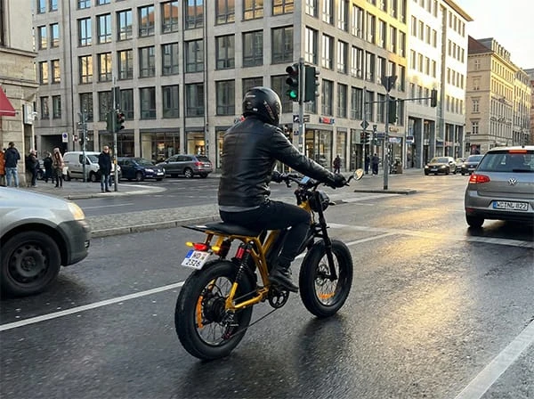 Street Legal E-Bike on Road